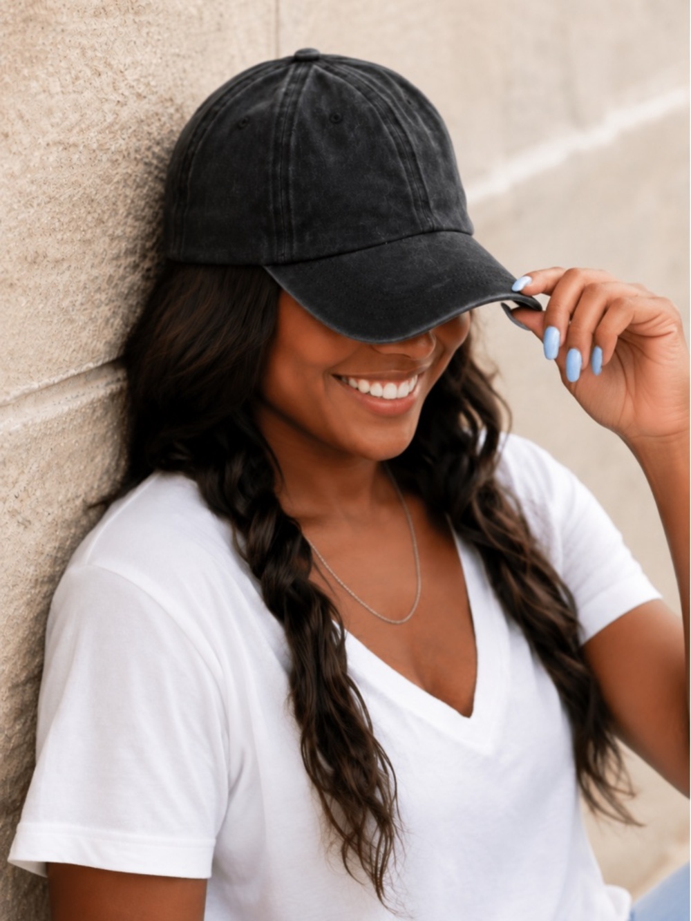 Black Mineral Washed Ball Cap